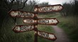 © ImranHaikal - Rusty Signpost With Multiple Directions In Countryside