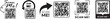 © Accountanz - QR code scan icon set. Scan me collection with QR codes. Qrcode icon for mobile app isolated on transparent background.
