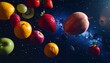 © raniekadm - Assorted Fruits Floating in Space.