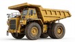 © MOHAMMADSAIFUL - A heavy duty yellow mining dump truck used for transporting large loads of rock and earth material