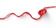 © NovaVision - A single red thread tied in a knot against a clean white background