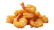 © Aino - Isolated delicious crispy golden fried shrimp pile, classic seafood appetizer, tasty snack meal.