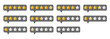 © Anujit - 3D star rating from quality of product. 0 to 5 star rating vector icon set. Yellow and white rating star. Vector illustration.