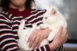 © hakase420 - 飼い主に抱かれている白い猫