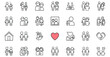 © Mdjillur - A set of minimalist line art icons depicting people and relationships