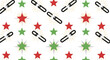 © Agoenk - Colorful stars and chain links pattern.