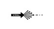 © cuwil - Viral Spread Concept with Arrow and Rays on White Background.