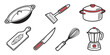 © rabbi - kitchen utensils and tools for cooking and preparing food Vector
