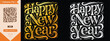 © SkAshik - Happy New Year 2026 and 2027 script text hand lettering. Design template Celebration typography poster, banner or greeting card for Merry Christmas and happy new year. Vector Illustration