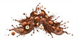 © Devia - Dynamic Hazelnut and Cocoa Powder Splash with Chocolate Wave