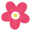 ©  ndaofi - cute hand draw cartoon pink flower icon