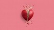© pkproject - A symbolic depiction of a shattered heart illustrating deep emotional pain the end of a relationship and feelings of sadness grief and loneliness
