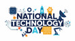 © Any - National Technology Day celebration logo in colorful vibrant lighting for engineering and tech industry