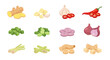 © Imsuniyah - Flat Design Vector Illustration of Asian Cooking Ingredients Collection