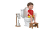 © Sean - Boy Sitting on Toilet with Step Stool