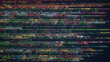 © Photocreo Bednarek - Digital data stream displaying programming code on a screen with glitch effect