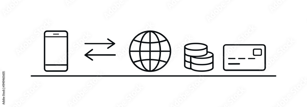 Modern financial technology and digital money transfer service enabling ...