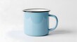 © isolatedpng - Vibrant Blue Enamel Mug With Sturdy Handle Ready for Hot Beverages