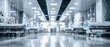 © morepiixel - A modern, sterile hospital corridor lined with empty patient beds and medical equipment, emphasizing a clinical atmosphere.
