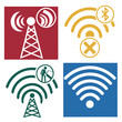 © Shope3 - Various wi- fi and communication wi-fi technology digital online
