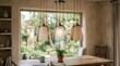 © Firman Dasmir - Rustic charm and ambient lighting enhance a cozy dining space with natural light pouring through a