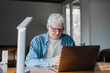 © Westend61 - Senior man using laptop at home