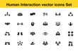 © MdshakiburRahman - Vector illustration a set of black vector icons depicting various human interactions and relationships