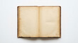 © ari - Open Vintage Book with Blank Pages on White Background for Creative Projects