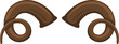 © WinWin - Brown ram horns curling depicting strength and nature