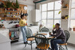 © ReeldealHD images - Roomies hanging out together in a kitchen