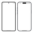 © seoashi - Vector illustration of generic Android and iOS mobile phones front view.