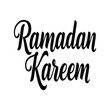 © Mohammad - Elegant black calligraphy text wishing a blessed and happy Ramadan Kareem