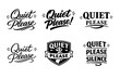 © 4zevar - Quiet please sign designs collection in black and white