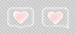 © AnSeet - Heart like icon in glass style inside a transparent social media chat bubble