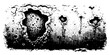 © Tomas - Detailed lunar surface texture with craters and pitted surface in monochrome ink illustration