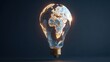 © nameera_j_h_ - Globe light bulb representing global innovation and bright ideas
