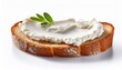 © Judith - Slice Of Bread With Cream Cheese Isolated On White Background Photo