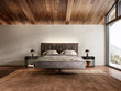 © evgenij - Modern luxury bedroom interior in minimal scandinavian style, 3d render