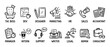 © Liliia - Set of hand-drawn doodle icons representing various business roles and company departments like boss, developer, sales, and HR in a simple black and white sketch style for corporate concepts