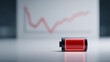 © pattozher - Low Battery and Diminishing Returns: a stark visual of a low battery juxtaposed against a downward-trending graph. It speaks to the themes of depletion and decline.