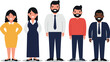 © Shawn - Diverse Pixel Art Team of Professionals in Casual and Business Attire