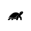 © sarmadi - Black Silhouette of a Turtle Walking.