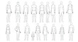 © SnapNest - Set of 20 Line Art Human Body Fashion Croquis Templates