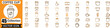 © Emran Hossain - Set of 45 Coffee Cup Vector Icons Featuring Various Styles of Hot and Cold Beverage Containers for Cafe Menu Design and Digital Interface Elements