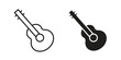 © Win - Guitar icon line drawing. Minimalist style icons
