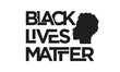 © Alpha Illustration - Black Lives Matter graphic with African American profile silhouette for social justice movement