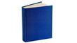 © Radovan - Isolated elegant blue textured hardcover book standing upright, pages slightly open