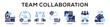 © Littlestar23 - Glyphcolor - Team Collaboration web banner icon vector illustration concept