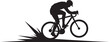 © shopone - Black silhouette cyclist riding bike with motion lines