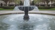 © AIArtistry - Blurred water streams in public fountain photographed during long exposure